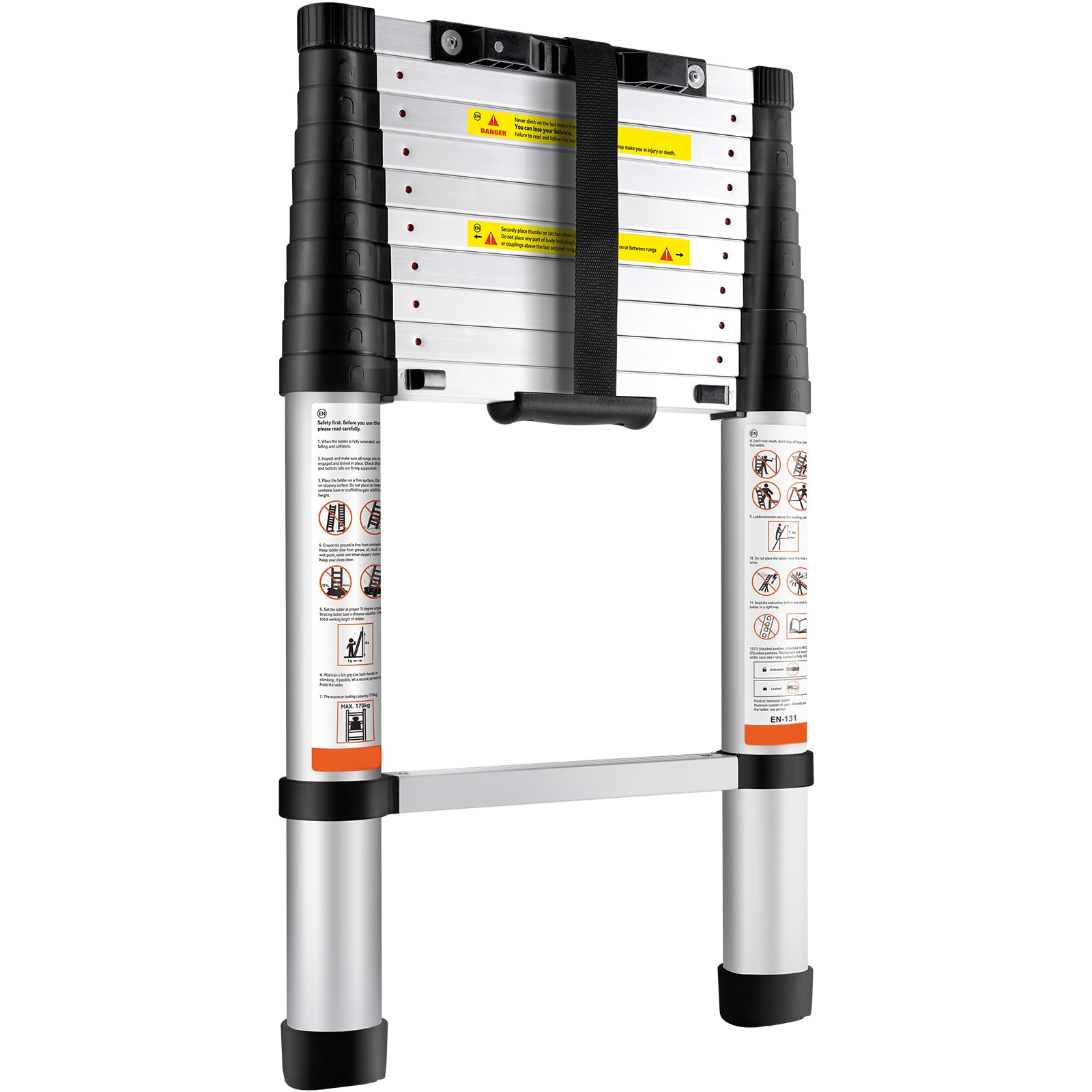 Telescopic Ladder Aluminium Extension Multi-purpose Portable_voghion.com